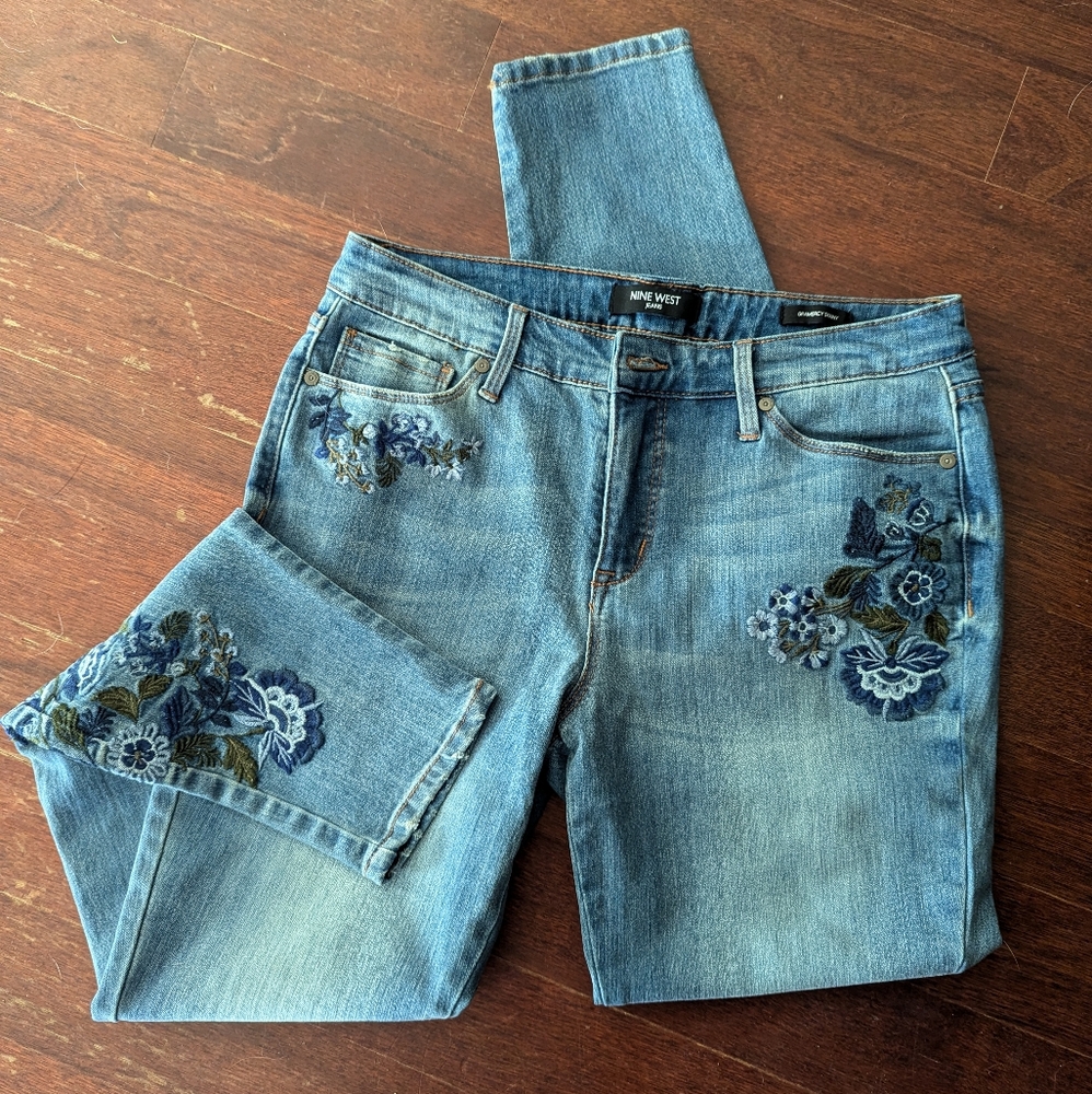 Skinny Floral Jeans